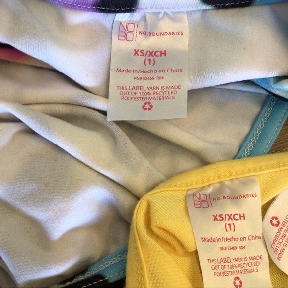 No Boundaries Juniors 2pc Tie Dye Muscle Tank & Bralette Top Size XS (1) - Picture 9 of 10